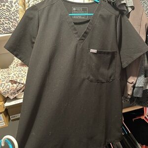 FIGS Black Scrub Top